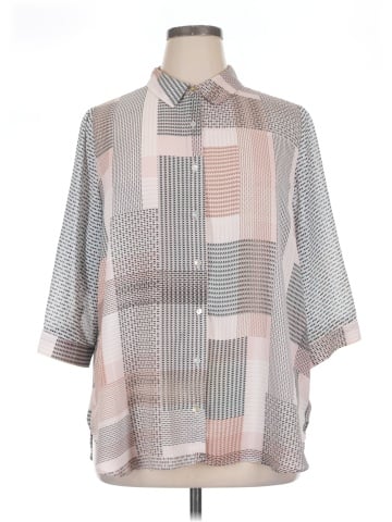 Rose + Olive 3/4 Sleeve Button-Down Shirt (view 1)
