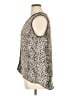 Dex 100% Polyester Animal Print Gray Sleeveless Blouse Size XL - photo 5