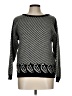 Koret Chevron-herringbone Black Pullover Sweater Size L - photo 1