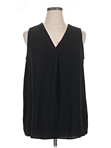 Cotton Bleu Sleeveless Blouse (view 1)