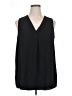 Cotton Bleu 100% Polyester Black Sleeveless Blouse Size 1X - photo 1