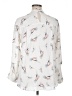 Zara Basic Print Ivory Long Sleeve Blouse Size XL - photo 2