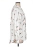 Zara Basic Print Ivory Long Sleeve Blouse Size XL - photo 4