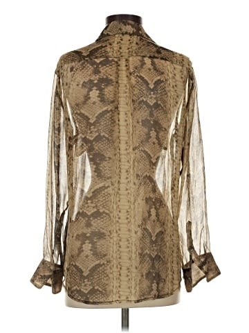 Equipment Long Sleeve Silk Top (view 2)