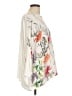 Rafaella 100% Polyester Floral Ivory 3/4 Sleeve Blouse Size L - photo 4