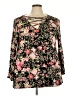 Avenue Black Long Sleeve Blouse Size 22 Plus - photo 1