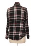 Sanctuary 100% Rayon Plaid Black Long Sleeve Button-Down Shirt Size L - photo 2