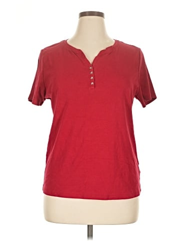 Karen Scott Short Sleeve Henley (view 1)