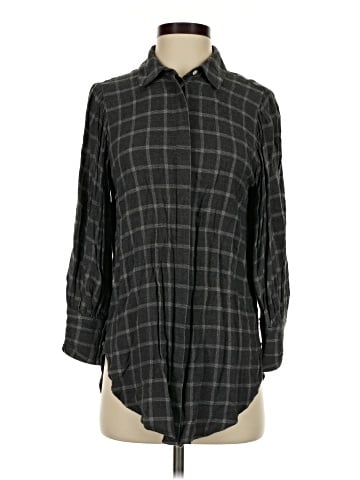 Something Navy 3/4 Sleeve Button-Down Shirt (view 1)