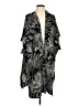 Chico's 100% Polyester Tropical White Black Kimono Size S - photo 1