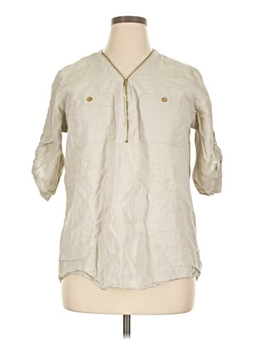 Company Ellen Tracy 3/4 Sleeve Button-Down Shirt (view 1)