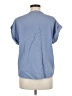 Splendid Blue Short Sleeve Blouse Size M - photo 2