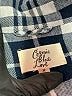 Cosmic Blue Love Plaid Blue Long Sleeve Button-Down Shirt Size M - photo 7