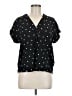 Gap 100% Rayon Polka Dots Black Short Sleeve Blouse Size M - photo 1