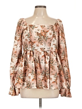 Shein Curve Long Sleeve Blouse
