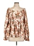 Shein Curve Brown Long Sleeve Blouse Size 12 Plus (0) - photo 1