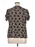 JM Studio Brown Short Sleeve Blouse Size XL - photo 2