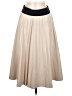 Ann Taylor 100% Polyester Solid Ivory Tan Formal Skirt Size 6 - photo 1