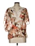 New Directions 100% Polyester Tan 3/4 Sleeve Blouse Size L (petite) - photo 1
