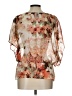 New Directions 100% Polyester Tan 3/4 Sleeve Blouse Size L (petite) - photo 2