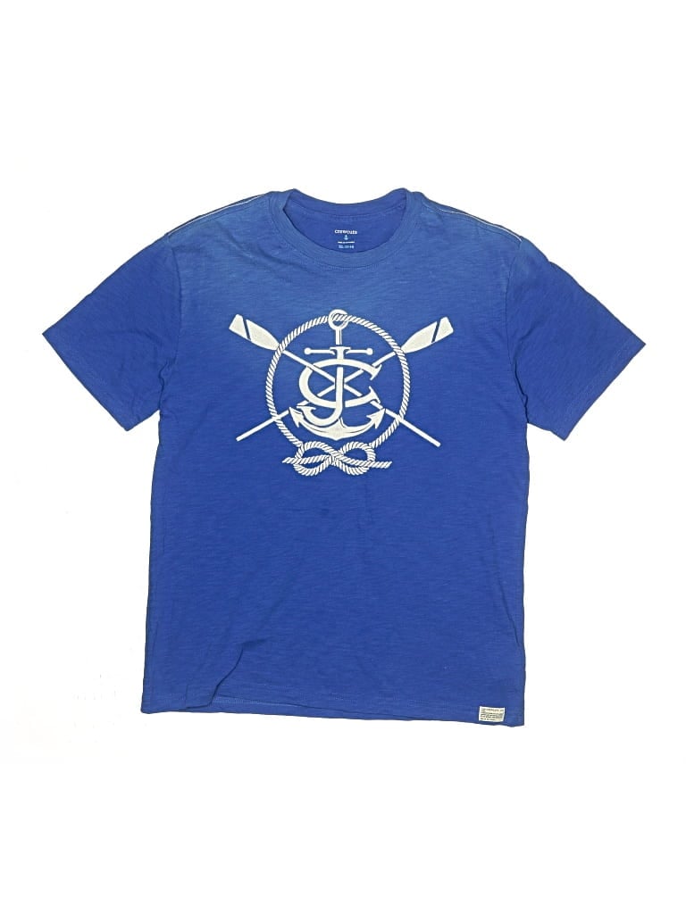Pre-owned Crewcuts Kids' Short Sleeve T-shirt In Blue