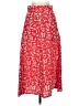 Shein 100% Polyester Floral Red Casual Skirt Size 4 - photo 1