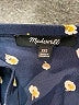 Madewell 100% Viscose Blue Button-Front Tie Tank in Daisy Dots Size XXS - photo 7