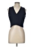 Lucy Paris 100% Polyester Black Blue Sleeveless Blouse Size L (estimated) - photo 1