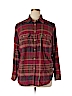Chaps 100% Cotton Red Long Sleeve Button-Down Shirt Size 1X (Plus) - photo 1