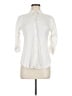 Theory Ivory 3/4 Sleeve Button-Down Shirt Size M - photo 1