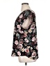 Halogen Floral Black Short Sleeve Blouse Size XL - photo 5