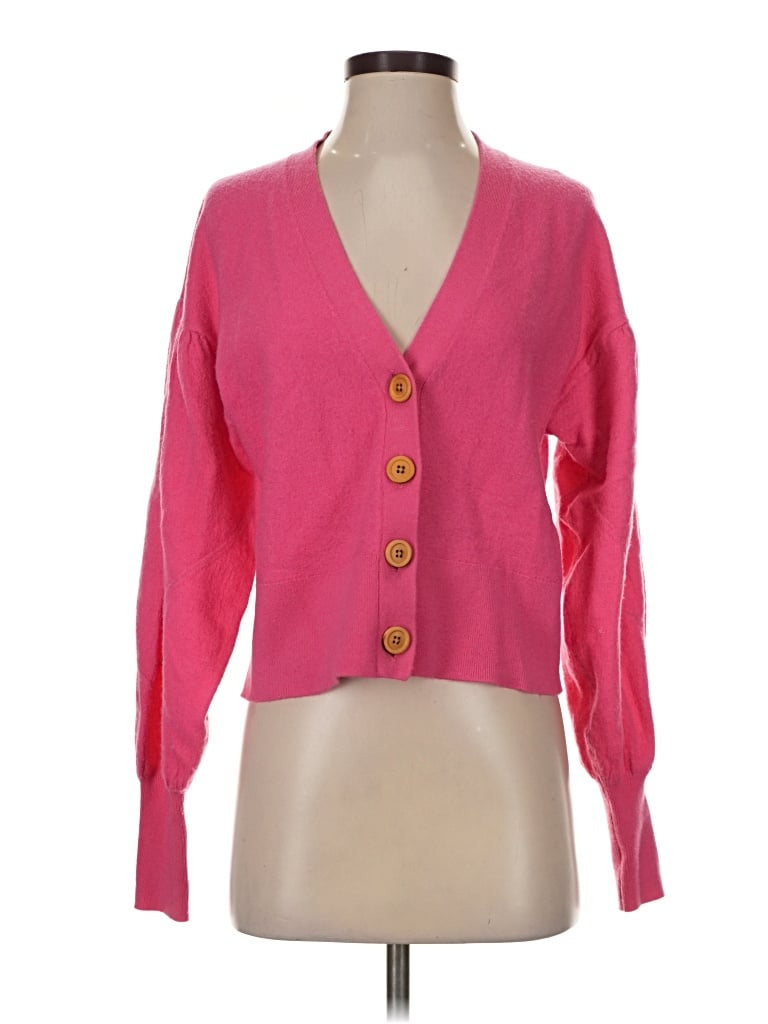 Pre-owned Ulla Johnson Wool Cardigan Sweater In Pink