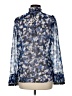 Mint Velvet 100% Polyester Blue Long Sleeve Blouse Size M - photo 2