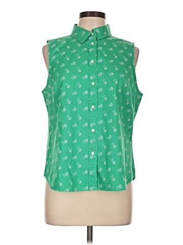 J.Crew Factory Store Sleeveless Button-Down Shirt (view 1)