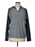Paper Denim & Cloth Stripes Solid Gray Pullover Sweater Size Lg (3) - photo 1