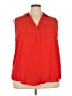 Torrid 100% Polyester Red Sleeveless Blouse Size 3X Plus (3) - photo 1