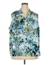 Jaclyn Smith 100% Polyester Blue Sleeveless Blouse Size 2X - photo 1