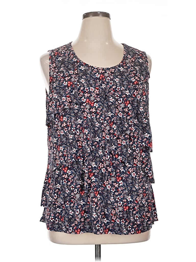 Pre-owned Westport 1962 Sleeveless Blouse In Blue