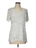 Apt. 9 Tweed Silver Short Sleeve T-Shirt Size L - photo 1