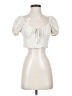Stradivarius Ivory Short Sleeve Top Size 4 - photo 1