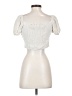 Stradivarius Ivory Short Sleeve Top Size 4 - photo 2