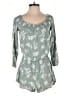 AaKaa 100% Rayon Floral Green Romper Size S - photo 1