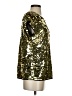 Halogen 100% Polyester Metallic Gold Short Sleeve Top Size XS - photo 4