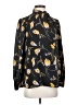 ModCloth 100% Polyester Print Black Long Sleeve Blouse Size S - photo 1
