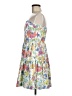 Lavender Brown Floral White Cocktail Dress Size M - photo 5