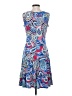 MSK Paisley Blue Casual Dress Size S - photo 2