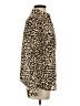 1901 100% Cotton Animal Print Tan Long Sleeve Blouse Size XS - photo 4