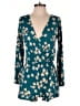 Velvet Torch Floral Teal Romper Size S - photo 1