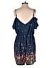 Shein Curve 100% Polyester Hearts Blue Romper Size 12 Plus (0) - photo 2