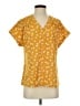 Daniel Rainn 100% Polyester Yellow Short Sleeve Blouse Size S - photo 1